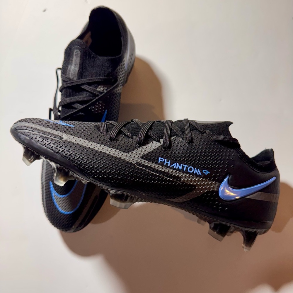 Nike Phantom GT Soccer Cleats Black and Blue
